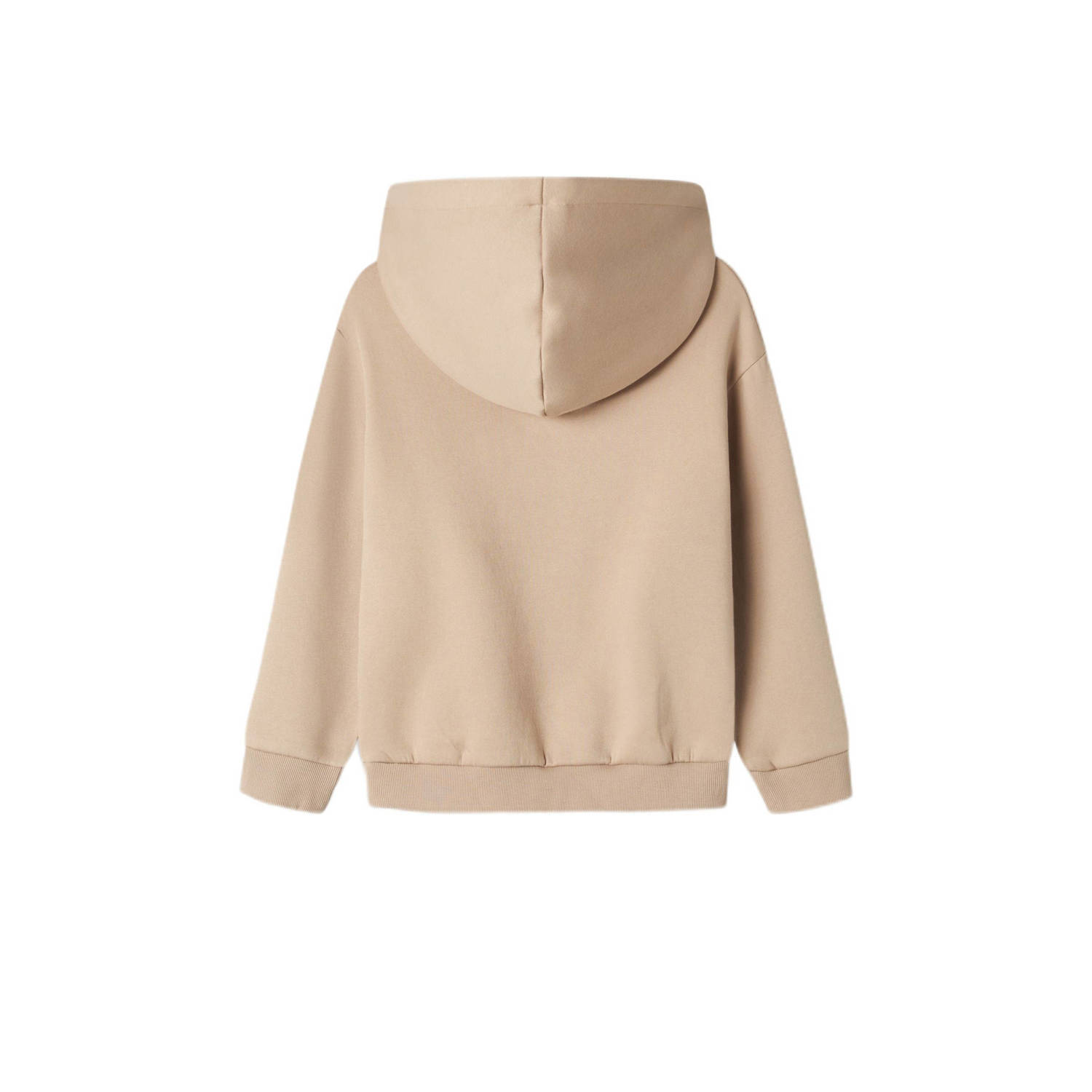 NAME IT KIDS hoodie met tekst beige