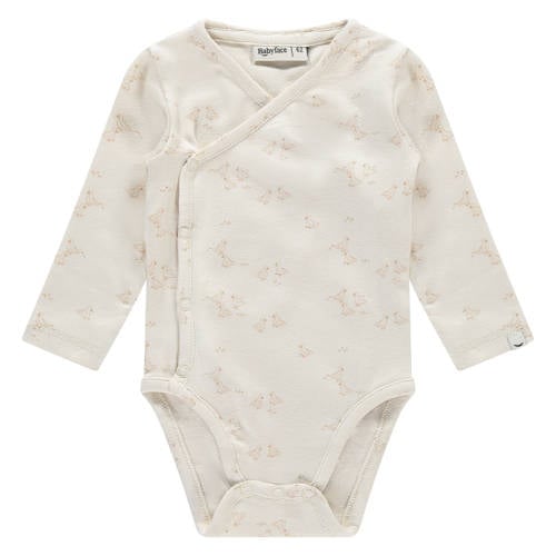 Babyface romper met all over print beige afbeelding