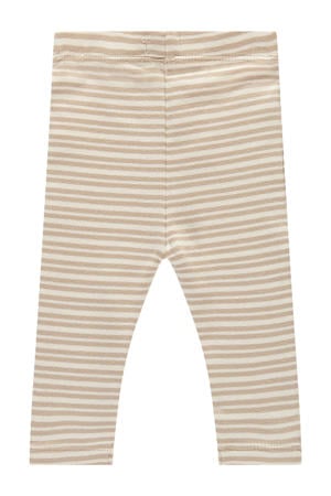 baby gestreepte broek beige/ecru