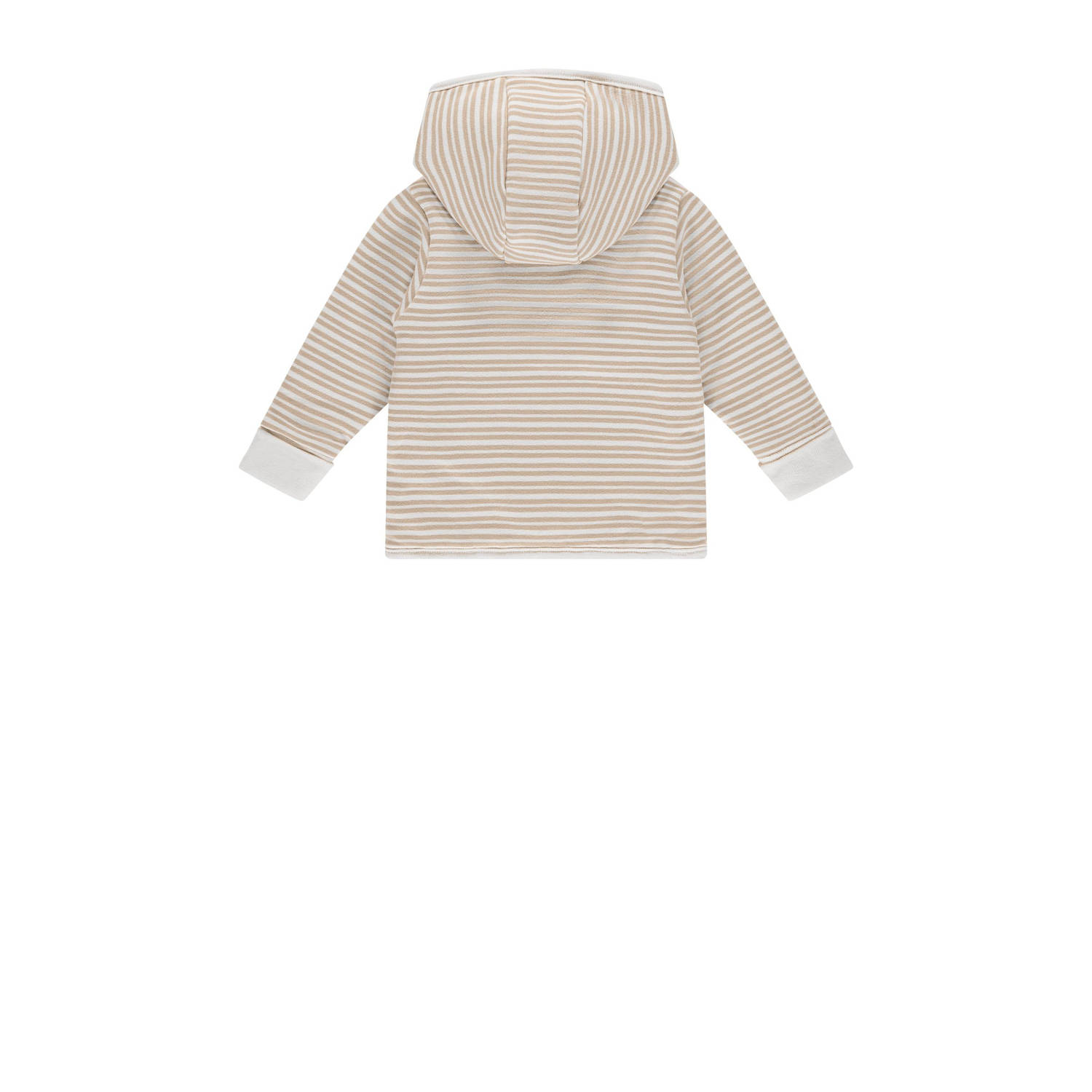 Babyface baby gestreept reversible sweatvest beige ecru
