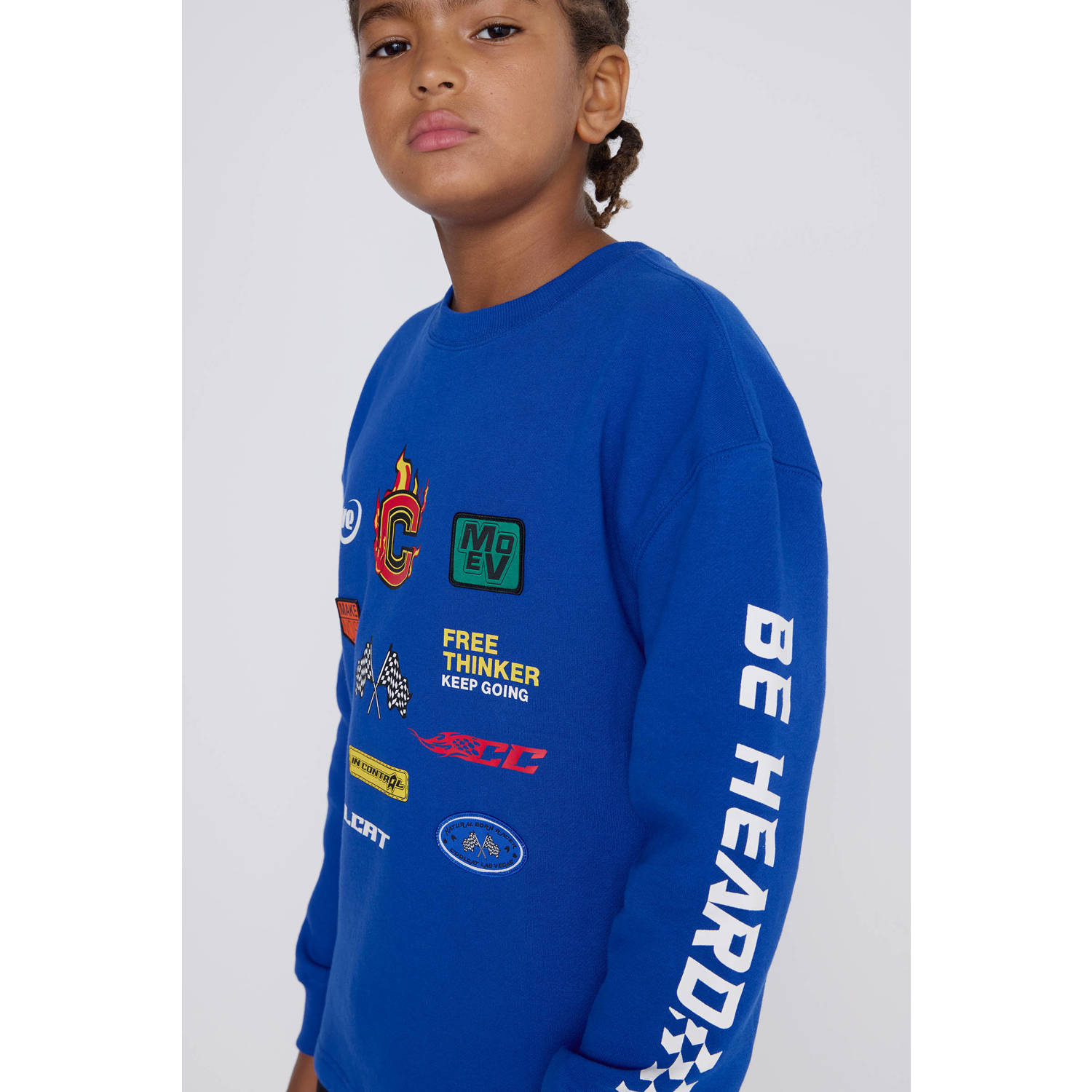 Coolcat Sweater Tyler met Racer Logo's en Patches