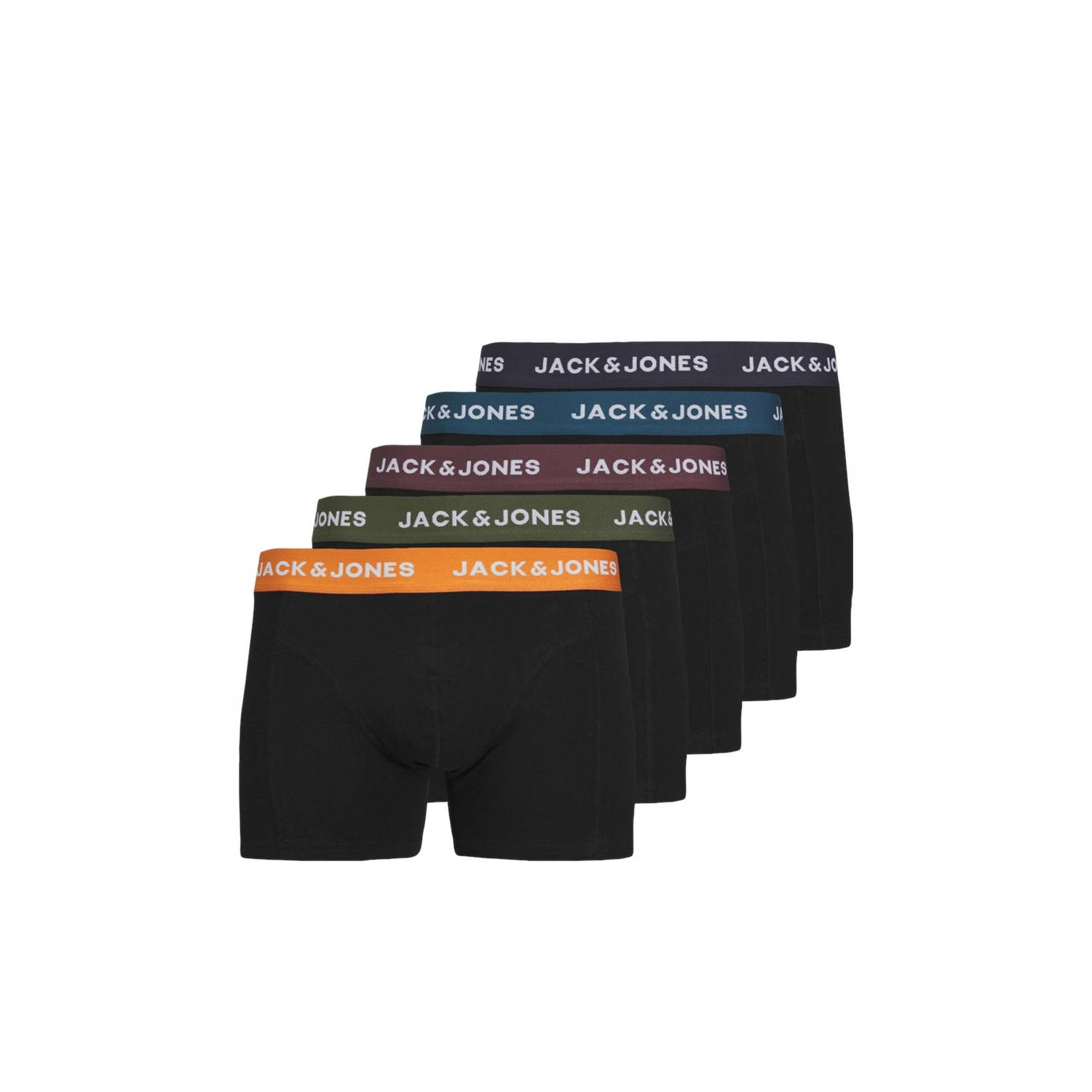 Jack & Jones PlusSize Trunk JACOLIVER SOLID TRUNKS 5 PACK BOX PLS (set 5 stuks)