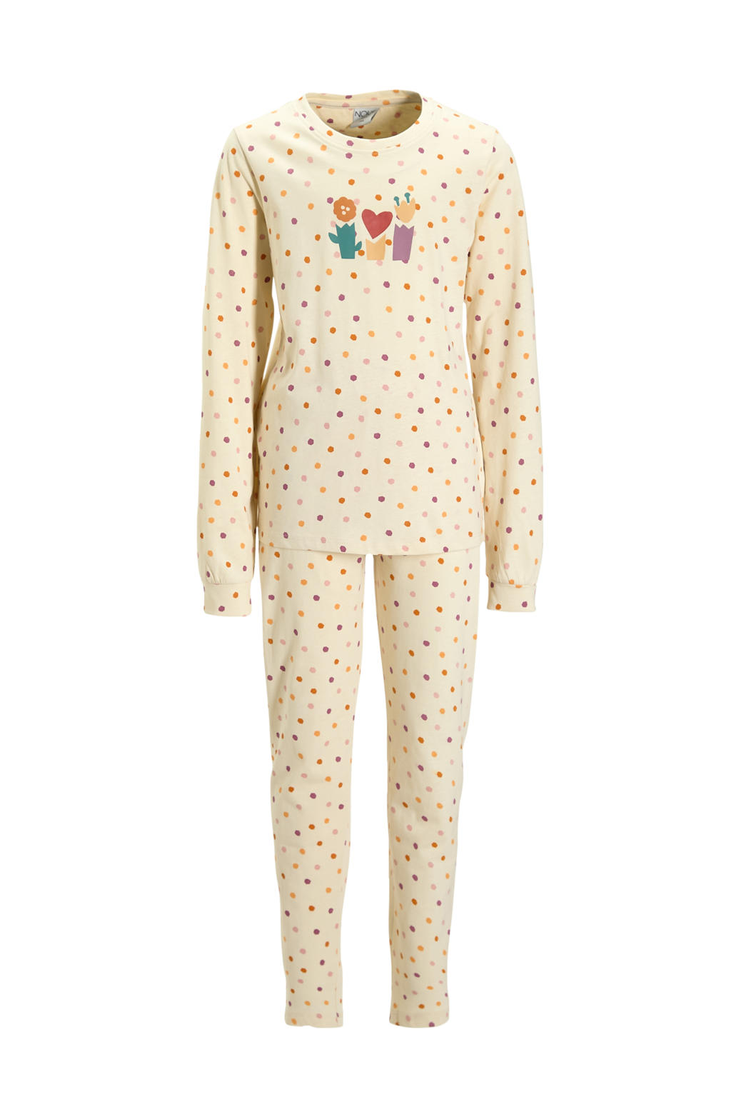 NOUS Kids pyjama beige/paars/oranje