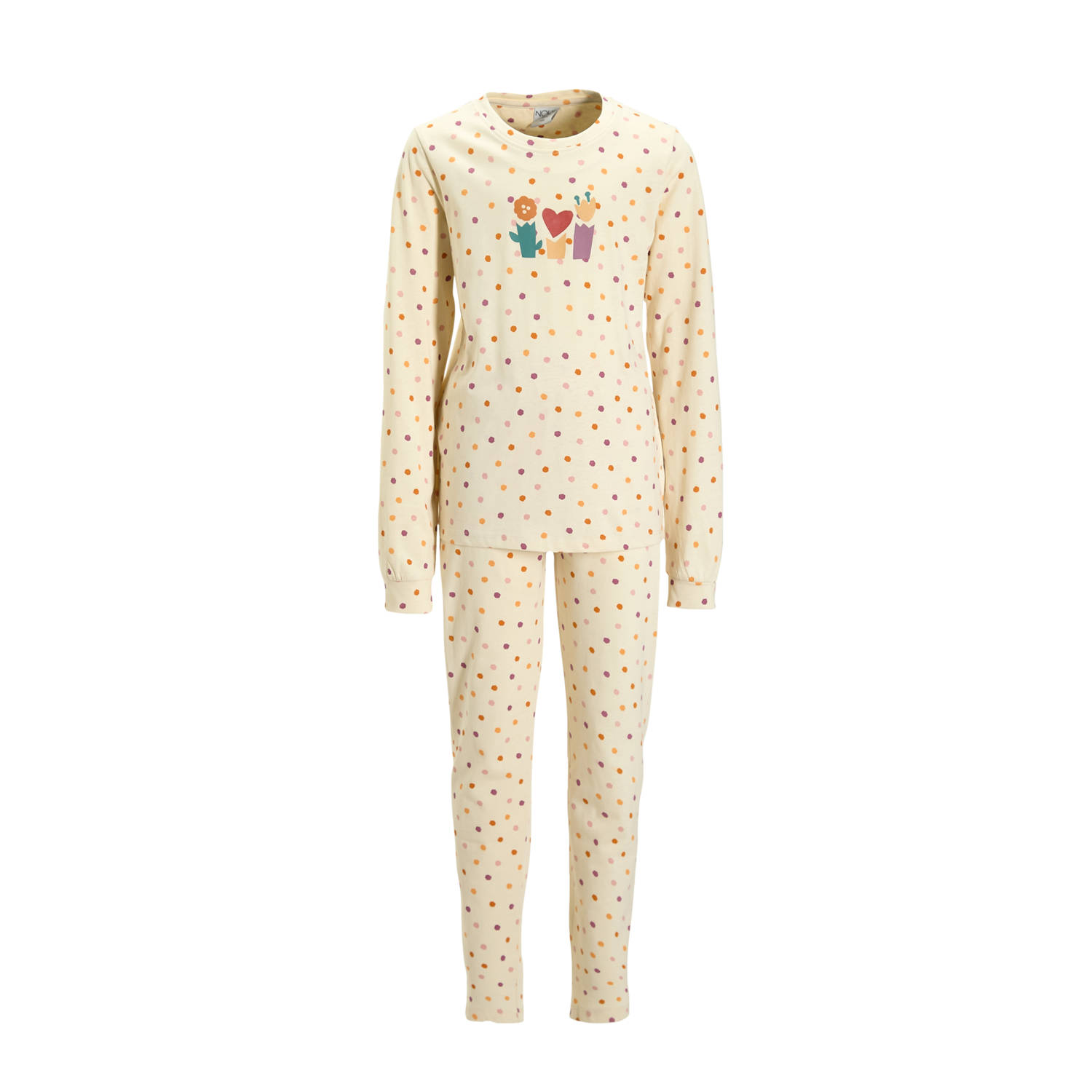 NOUS Kids pyjama beige paars oranje