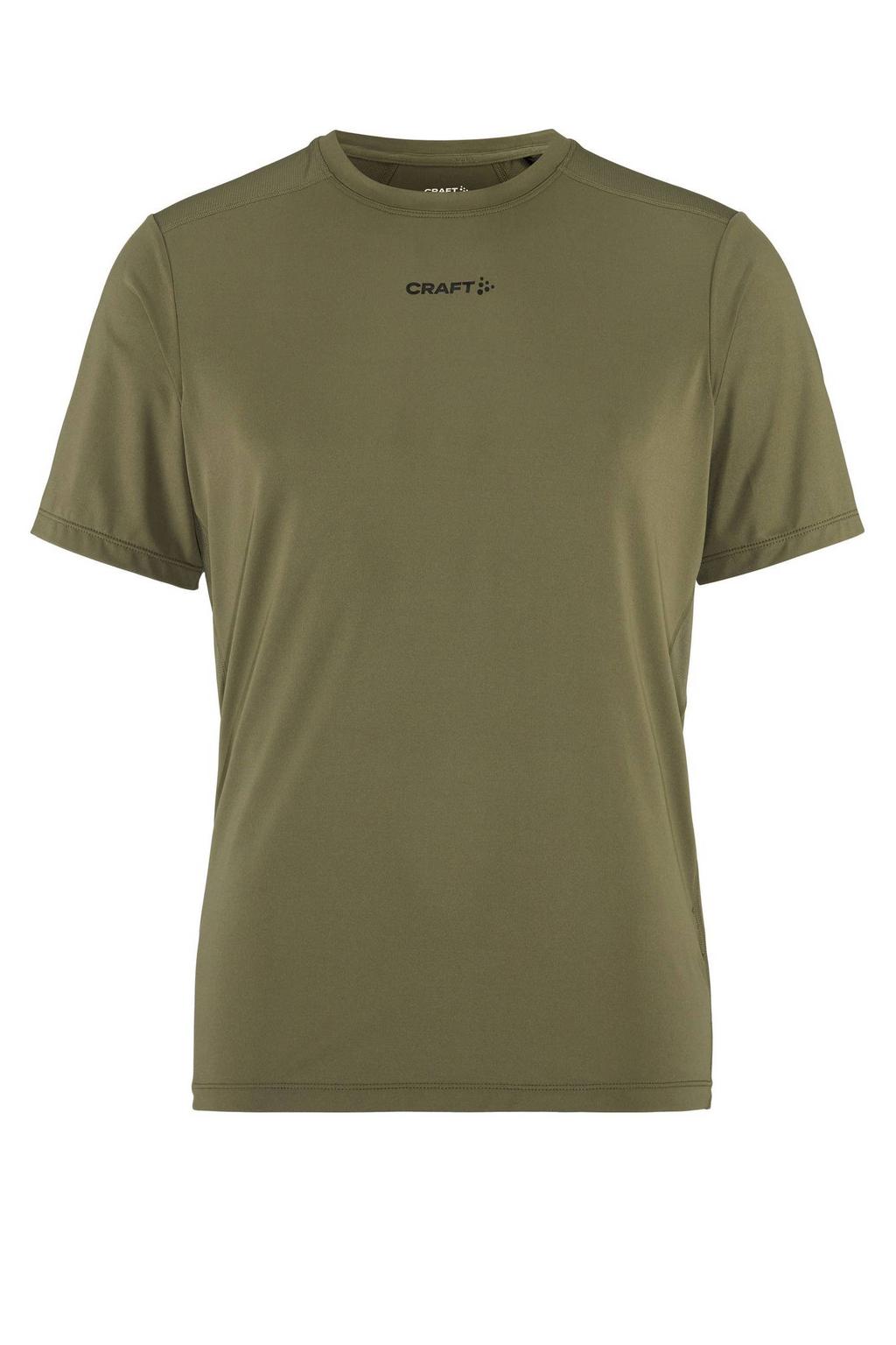 Groene heren Craft Essence sportshirt van polyester met korte mouwen en ronde hals