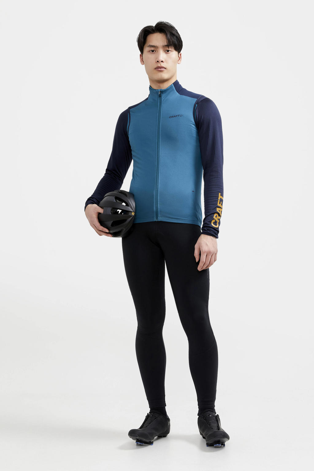 Zwarte heren Craft fietsbroek Core subZ van polyester