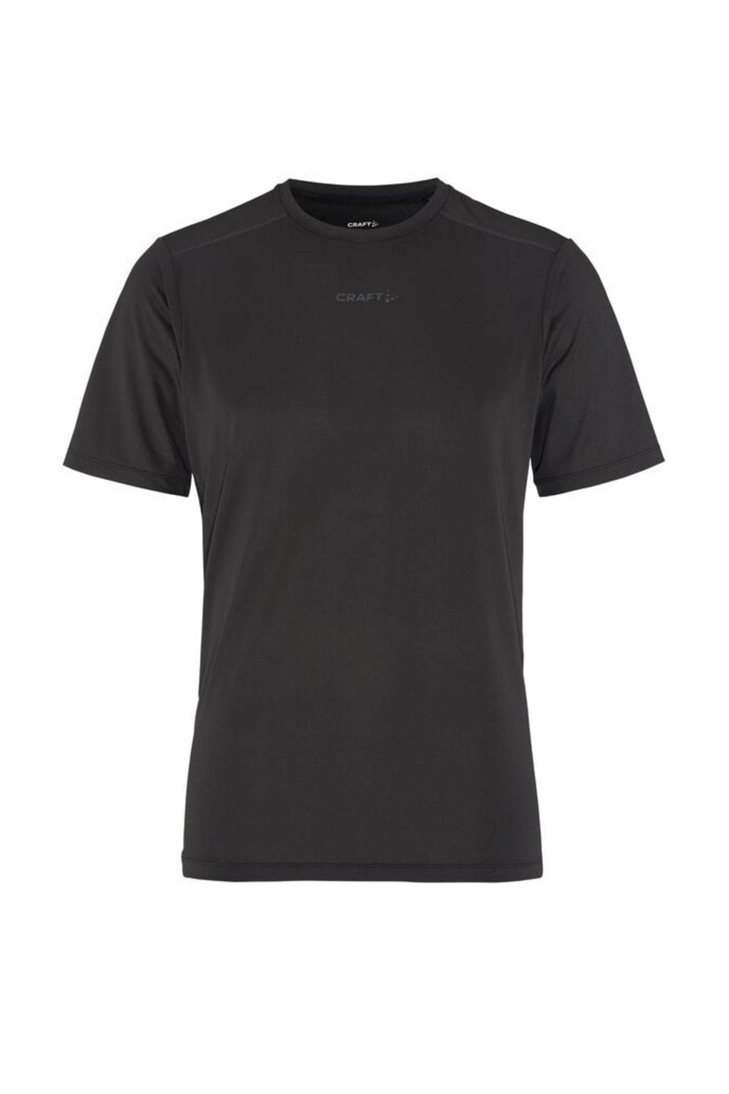 Antraciete heren Craft sportshirt Adv Essence van polyester met korte mouwen en ronde hals