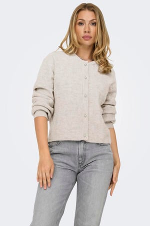 gemêleerd vest JDYLUMI ecru/melange