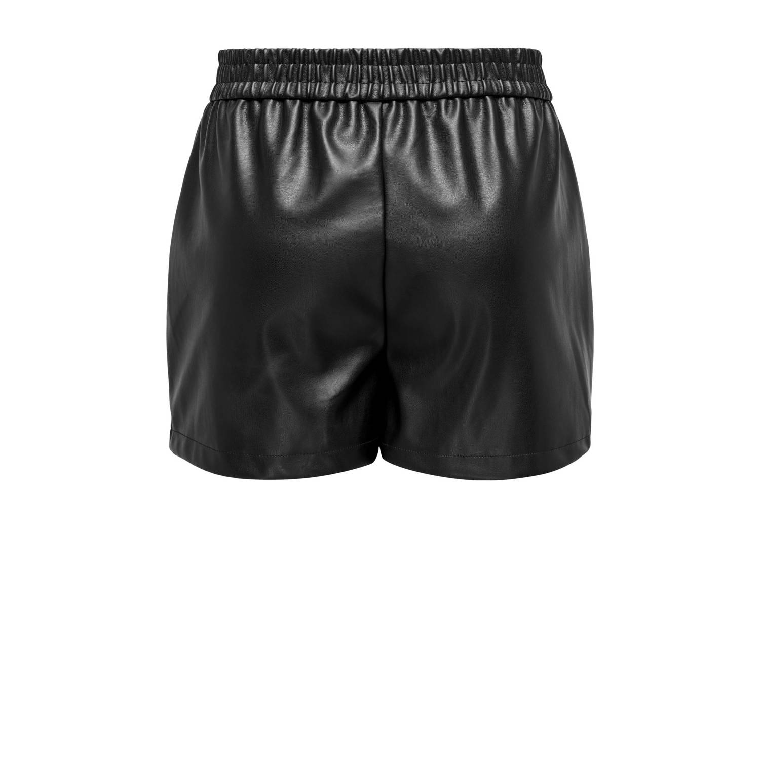 JDY imitatieleren straight fit short ALAIA zwart