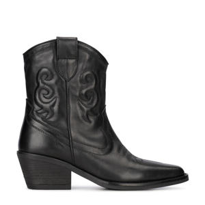 Lexx leren cowboylaarzen zwart