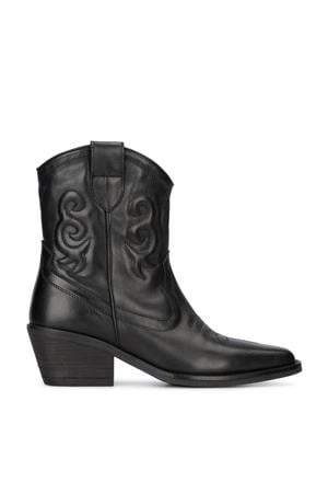 Lexx leren cowboylaarzen zwart