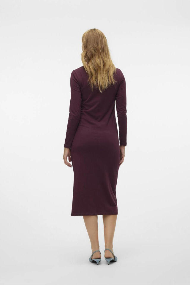 Bellivalini Dames Zwangerschapsjurk met Lange Mouwen BLV50-111 (Weinrot, XL Bellivalini Dames Zwangerschapsjurk met Lange Mouwen BLV50-111 (Weinrot, XL