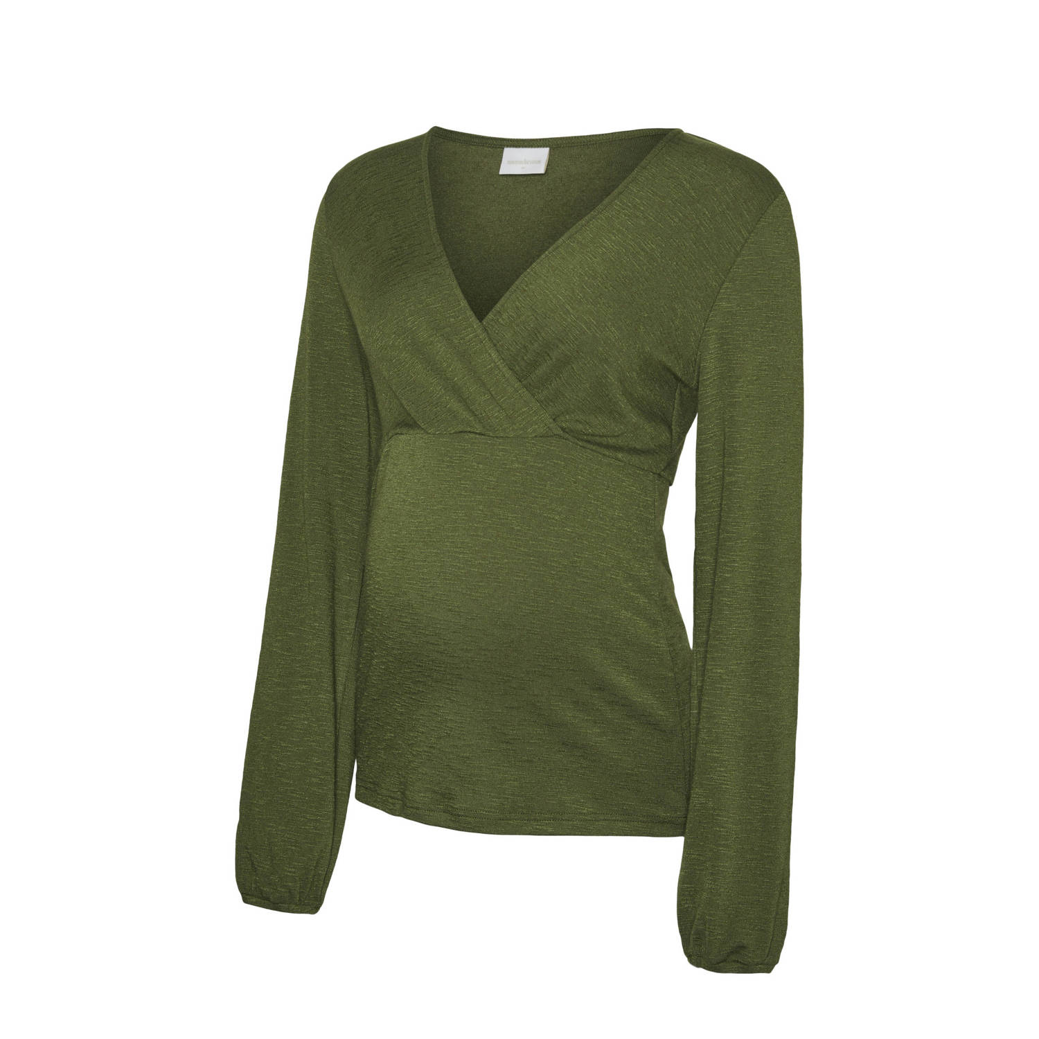 MAMALICIOUS zwangerschaps- en voedingsblousetop MLFREDERIKKE groen