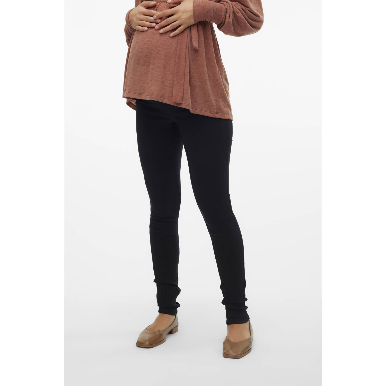 MAMALICIOUS slim fit broek MLMEMPHIS zwart