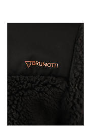 thumbnail: Zwarte dames Brunotti outdoor jack Teddy van polyester met lange mouwen, capuchon en ritssluiting