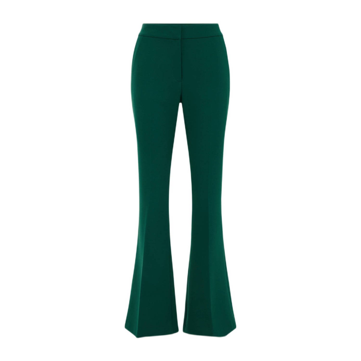 WE Fashion flared fit pantalon groen