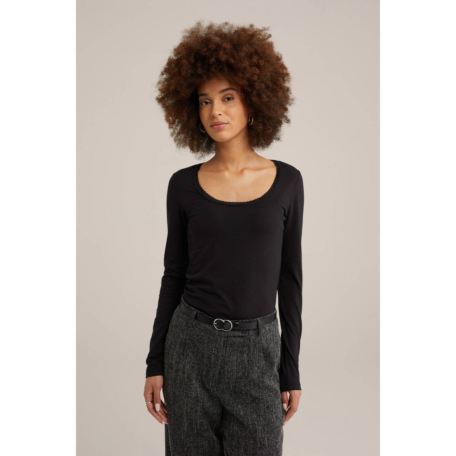 WE Fashion WE Fundamentals longsleeve zwart