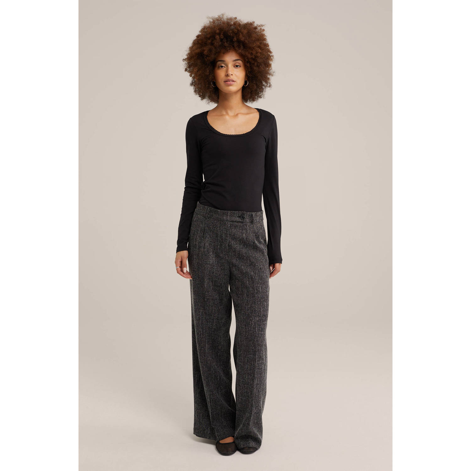 WE Fashion WE Fundamentals longsleeve zwart