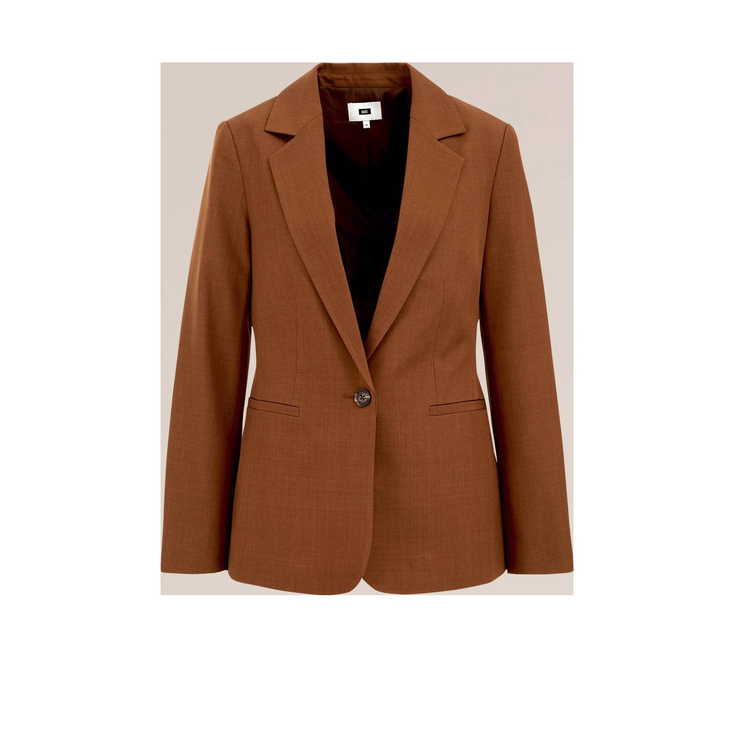 WE Fashion rechtvallende blazer hazelnut