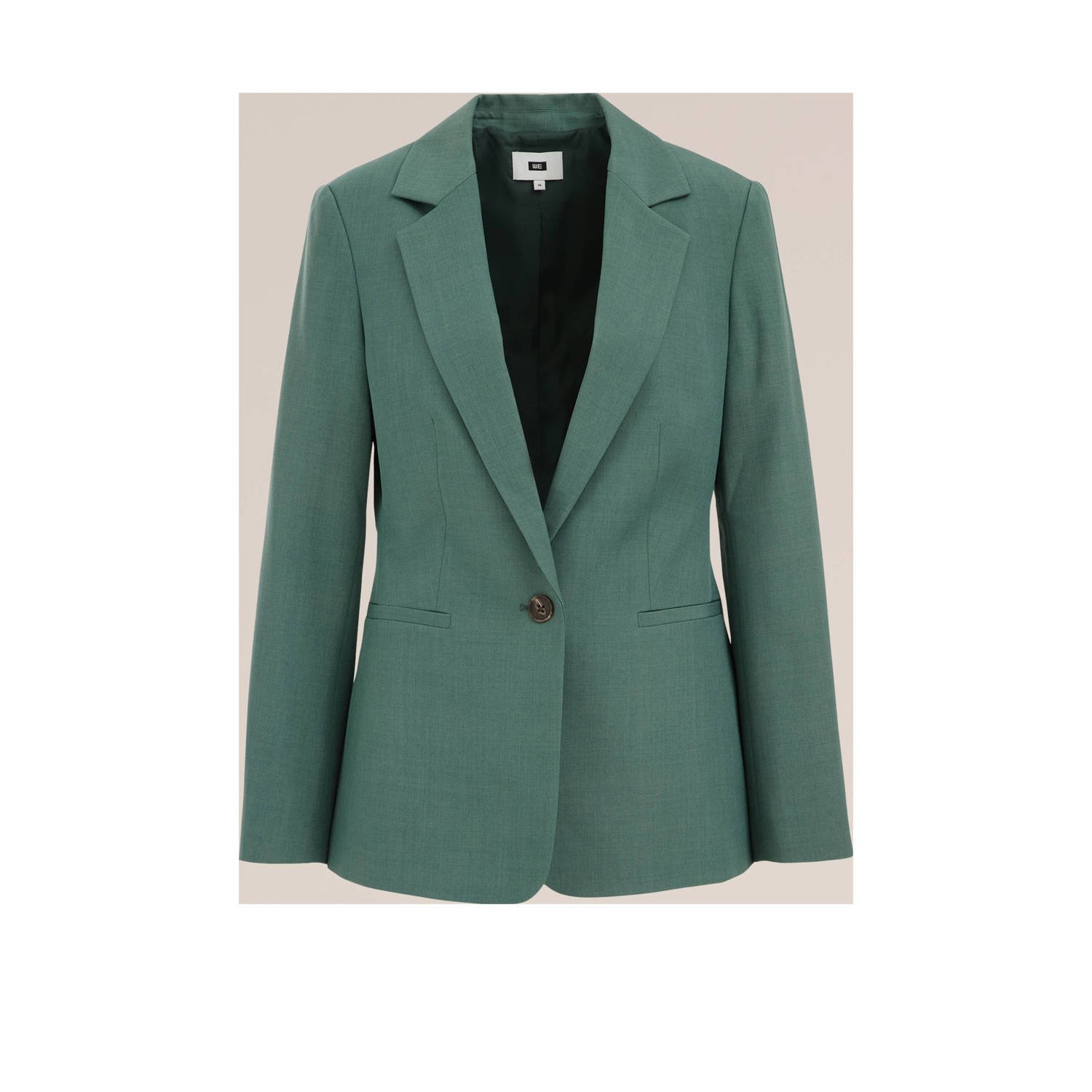 WE Fashion rechtvallende blazer green khaki