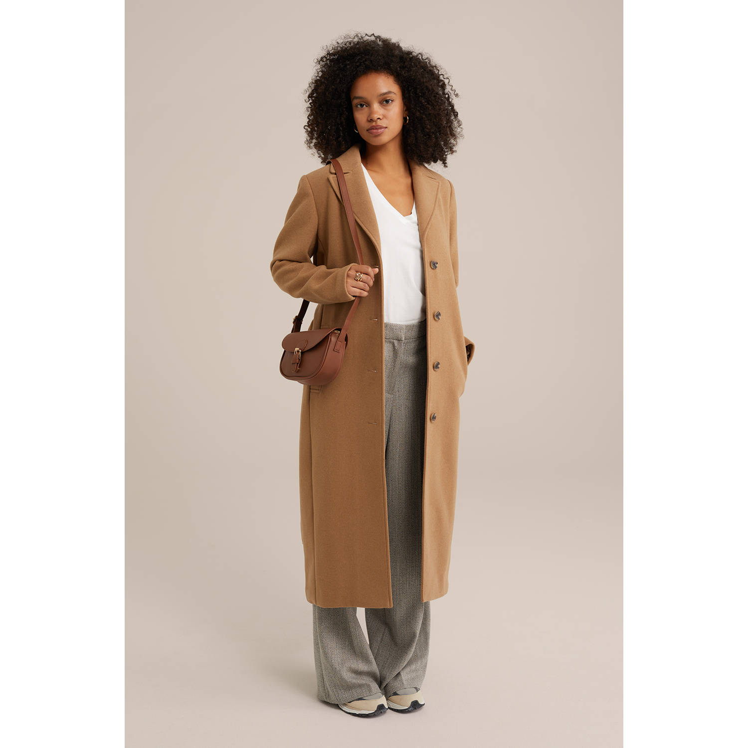 WE Fashion crossbody tas bruin
