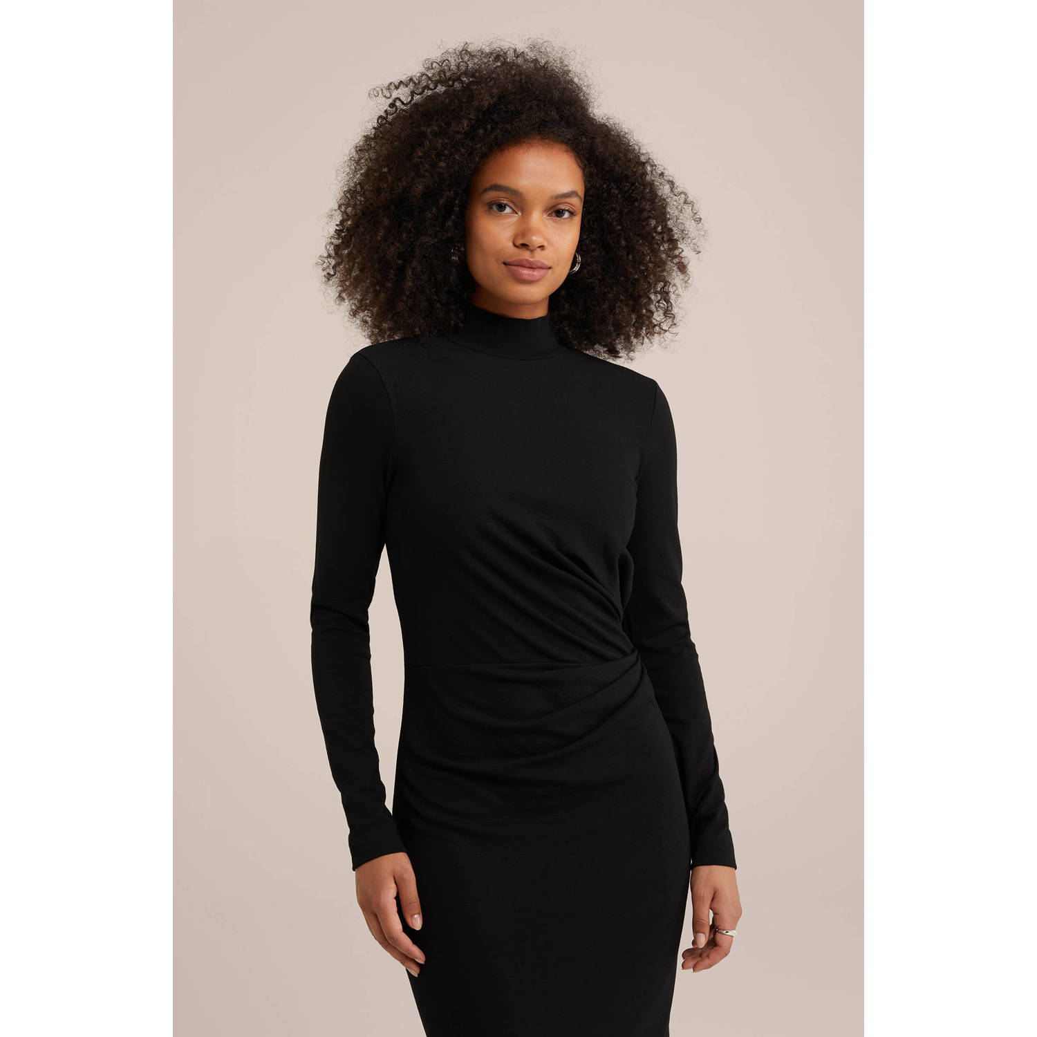 WE Fashion bodycon jurk zwart