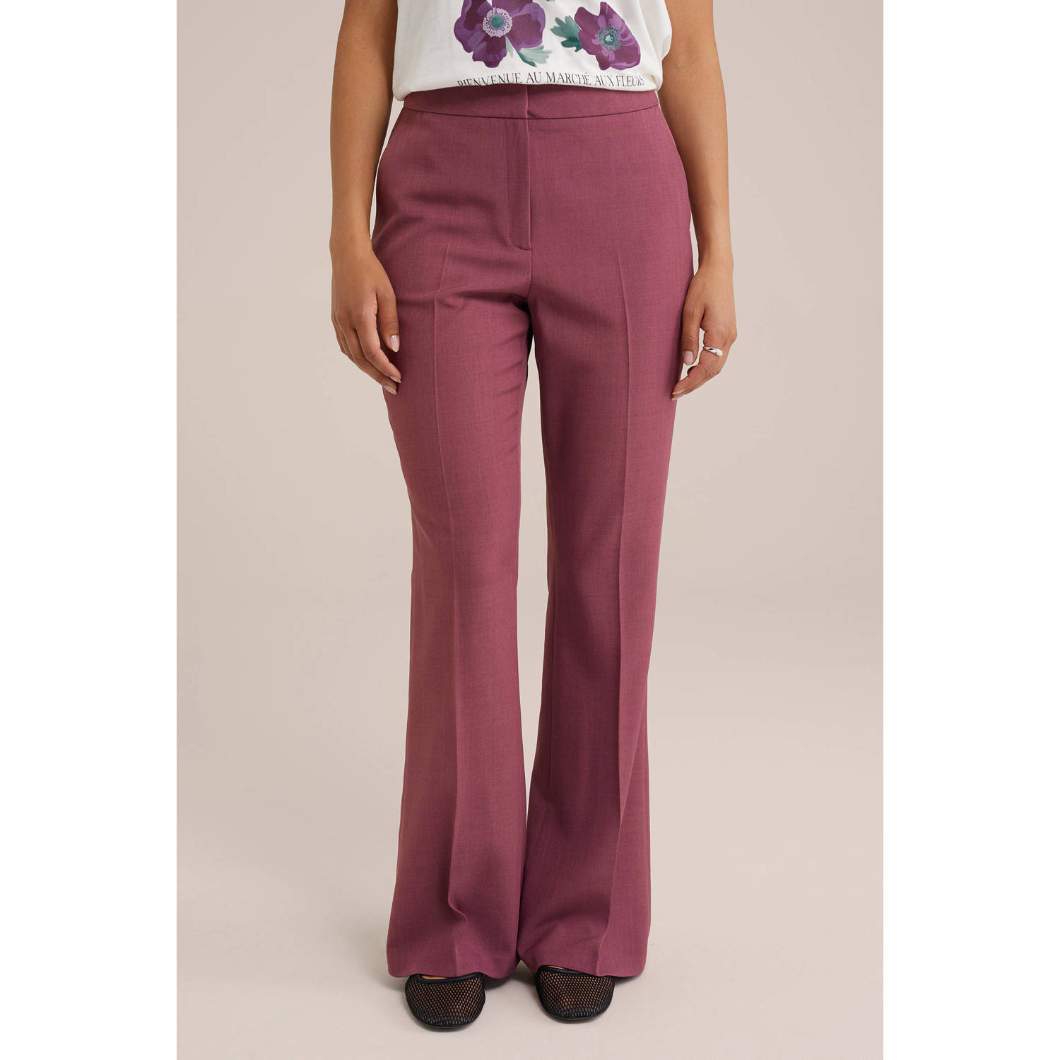 WE Fashion wide leg pantalon oudroze