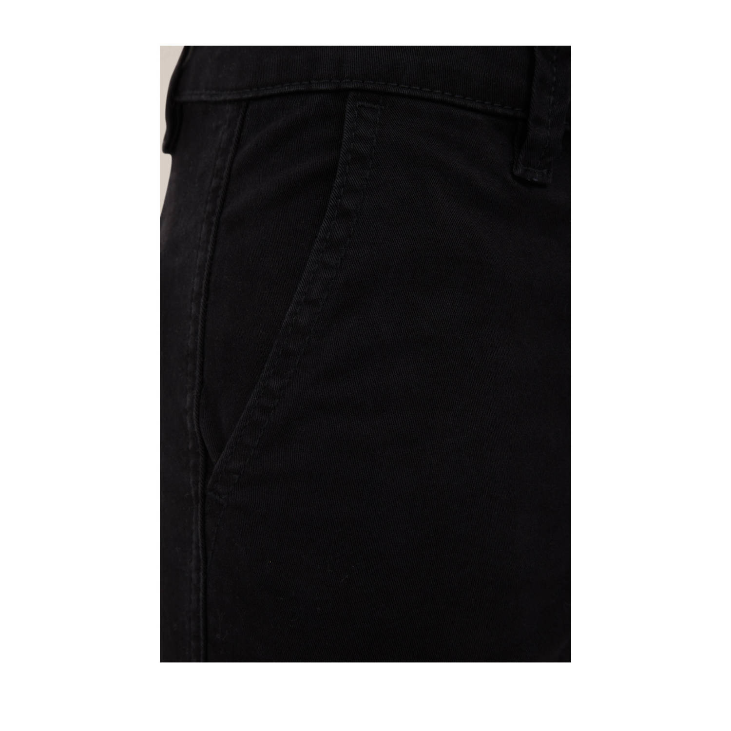 WE Fashion Blue Ridge slim fit cargobroek zwart