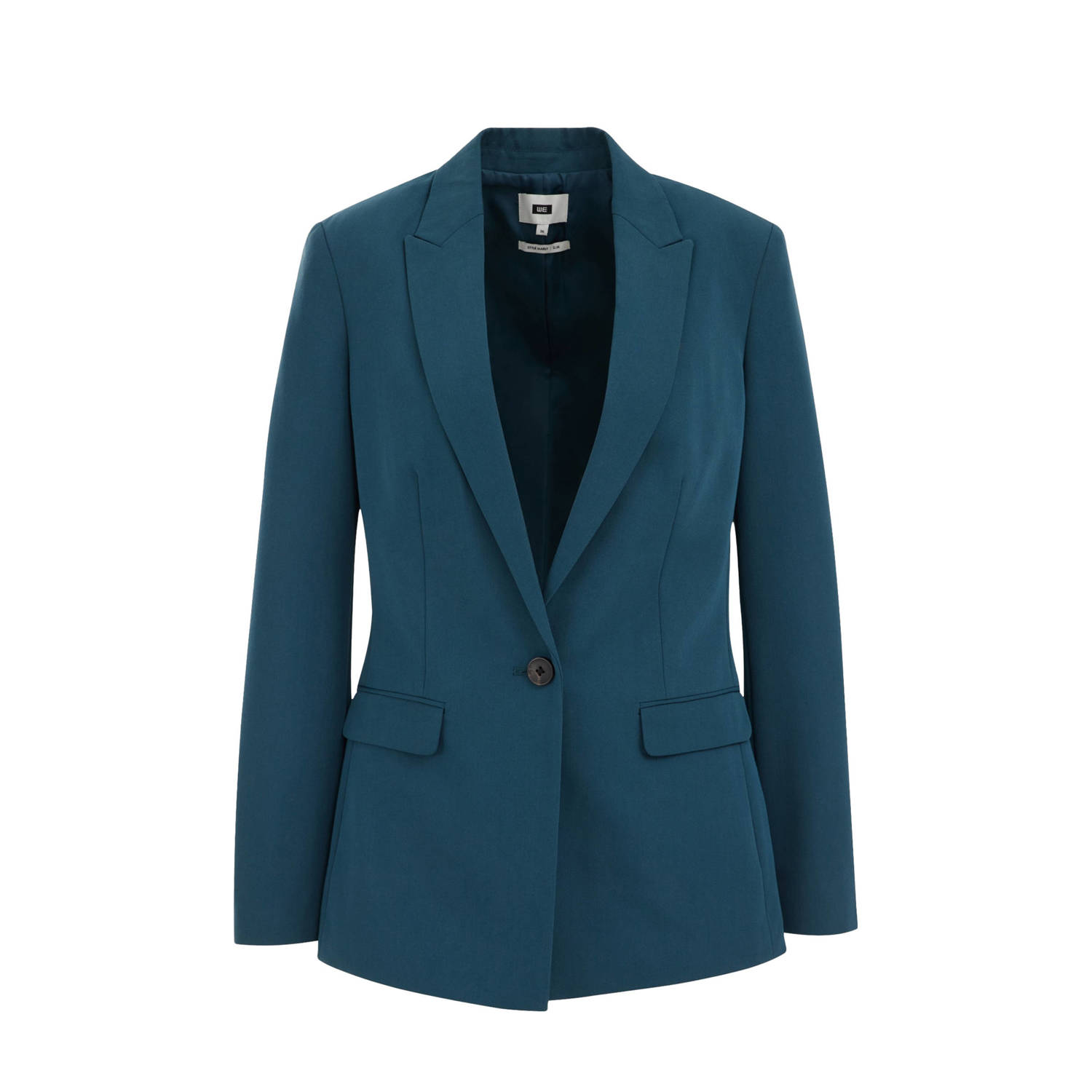 WE Fashion getailleerde blazer petrol