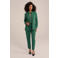 WE Fashion tapered fit pantalon donkergroen