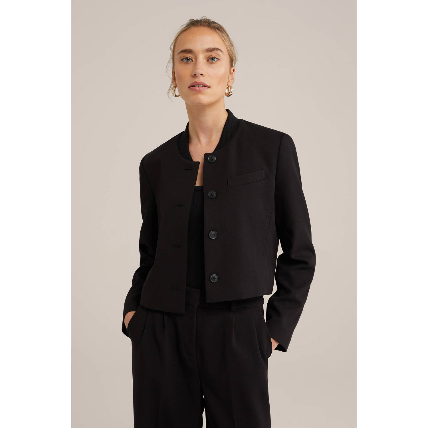 WE Fashion jas zwart
