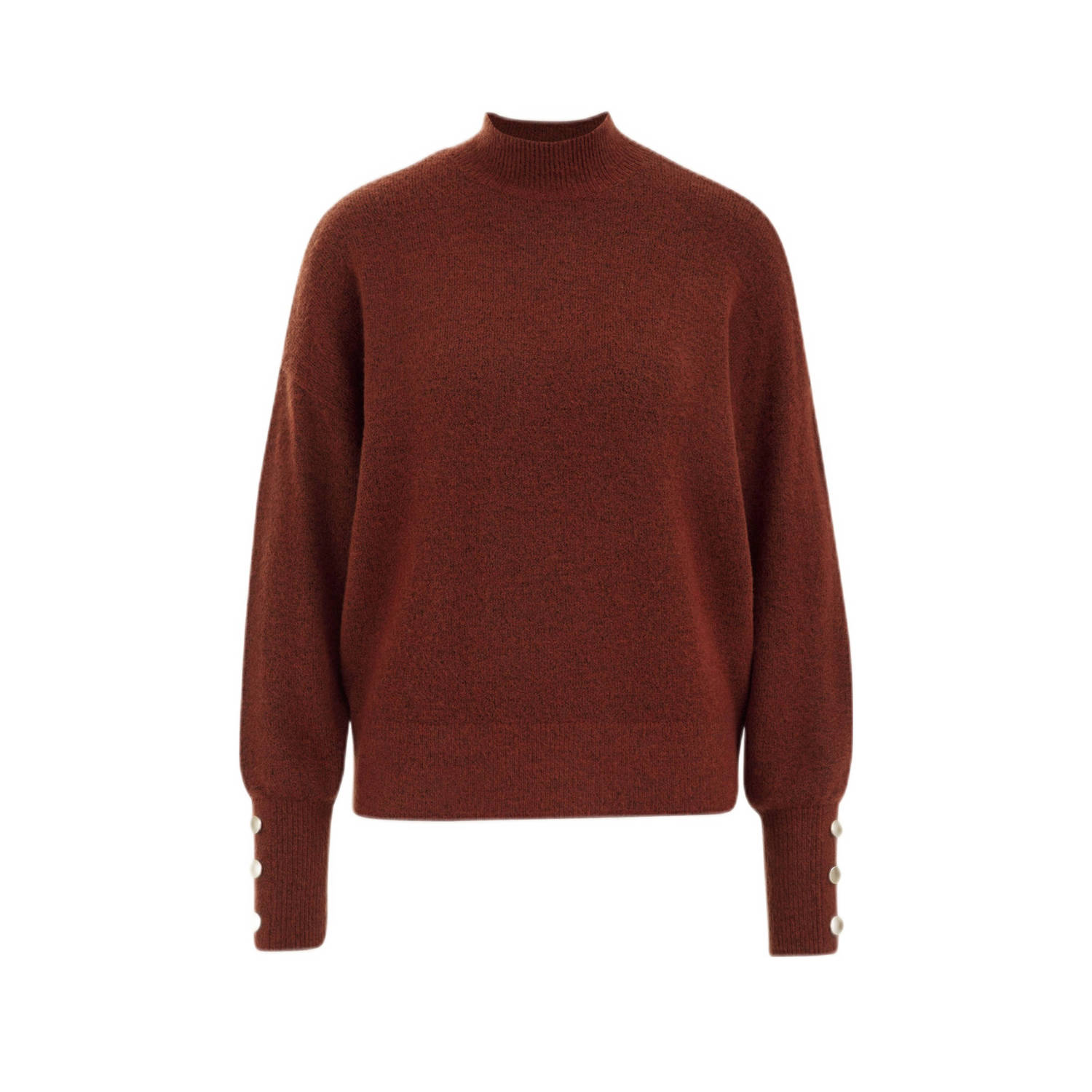 WE Fashion gebreide trui roodbruin