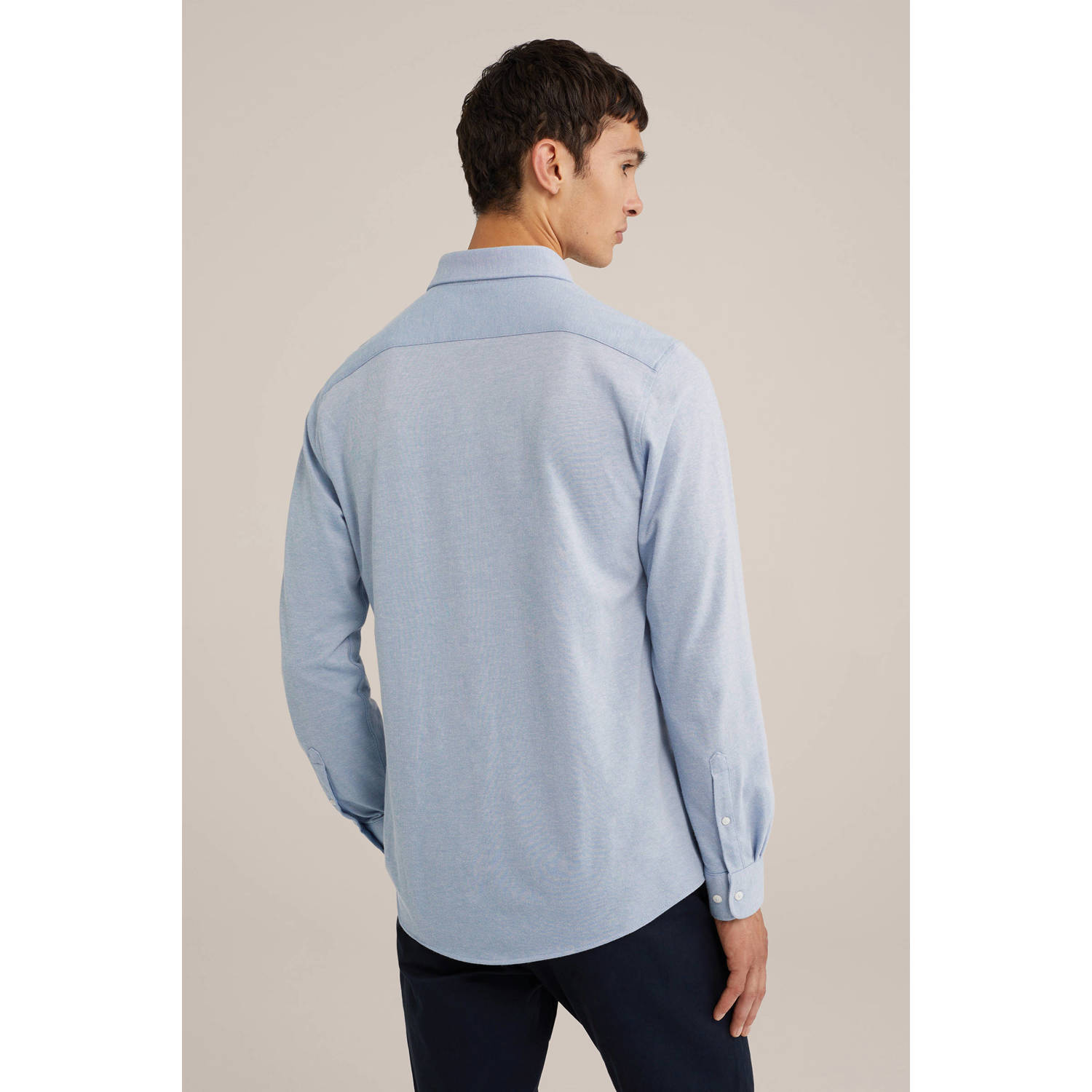 WE Fashion Tall fit overhemd lichtblauw