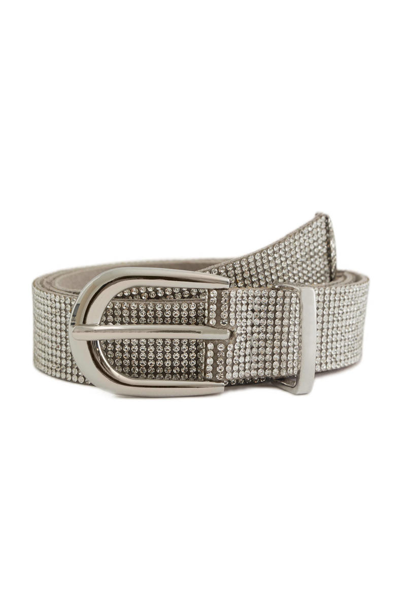 ICHI riem IABENEDICTE met strass zwart