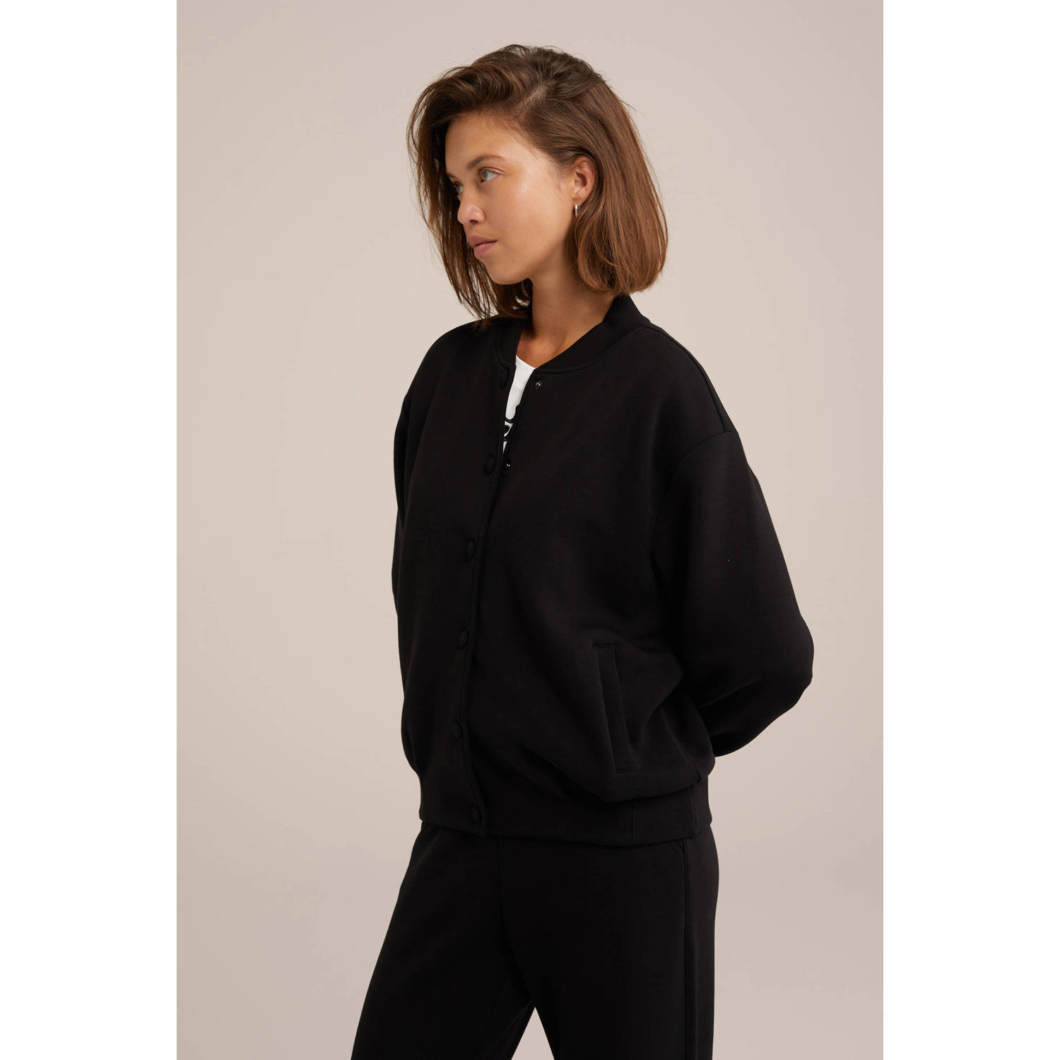 WE Fashion bomberjack zwart