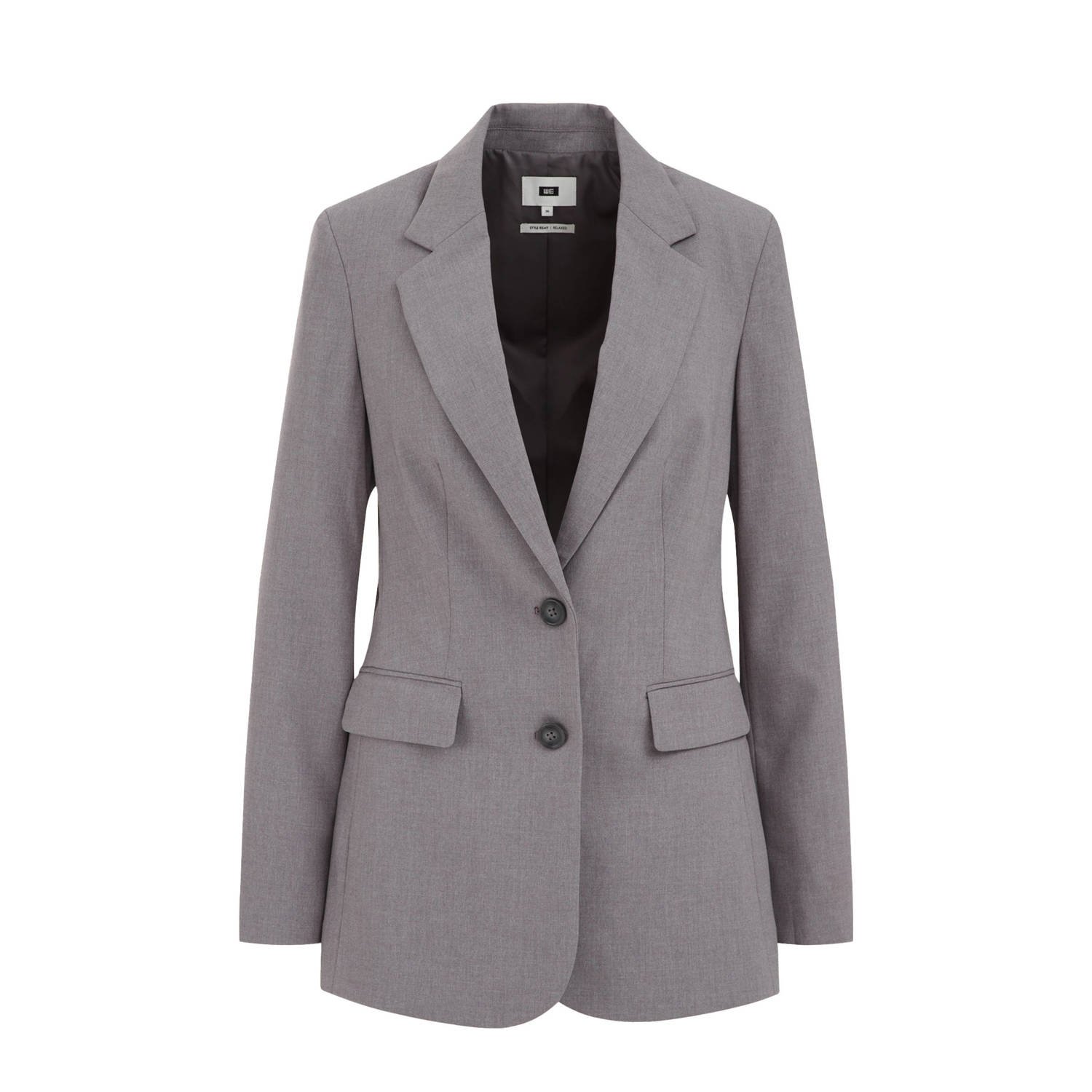 WE Fashion getailleerde blazer grijs