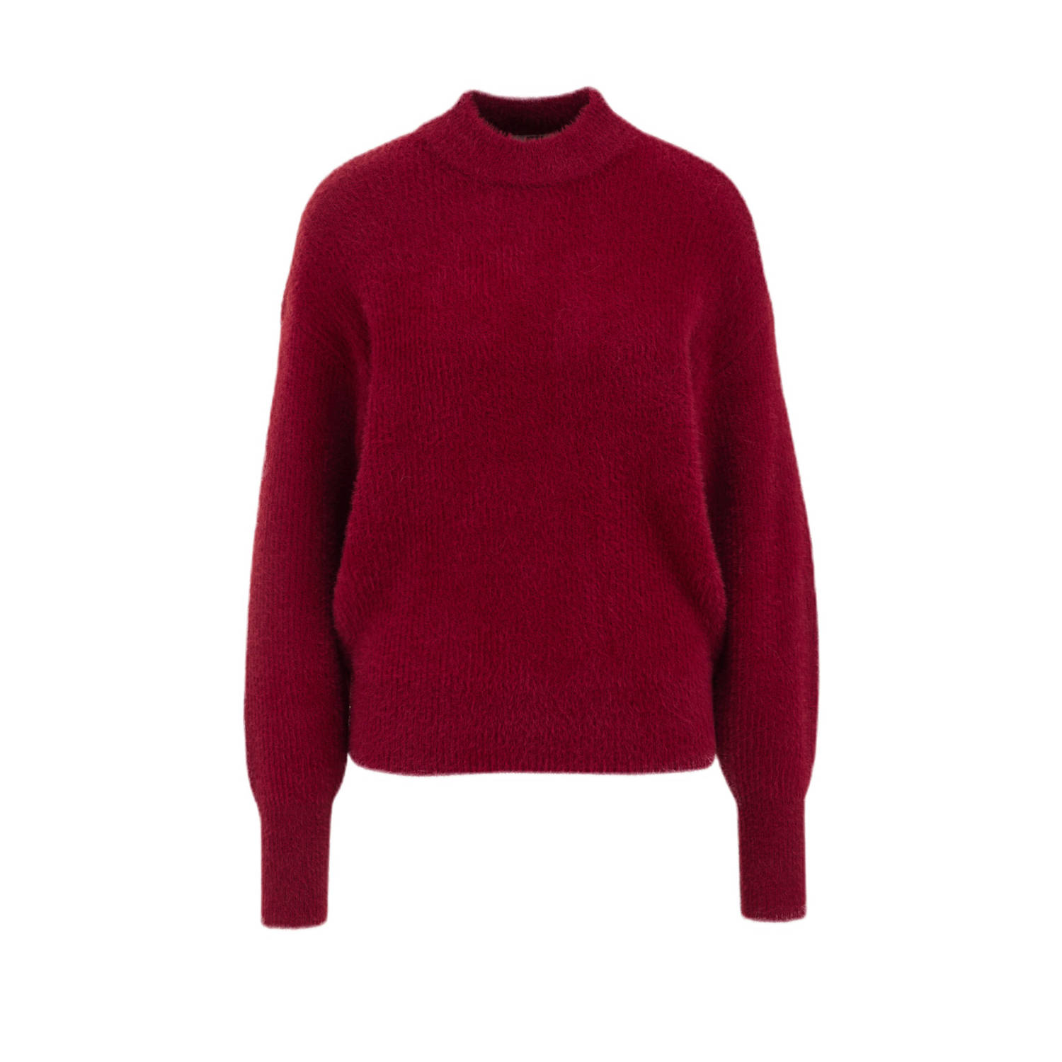 WE Fashion gebreide trui donkerrood