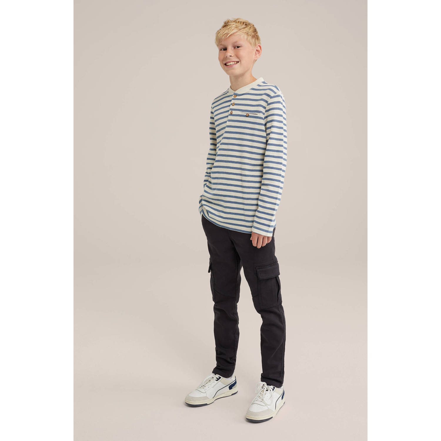 WE Fashion slim fit cargobroek