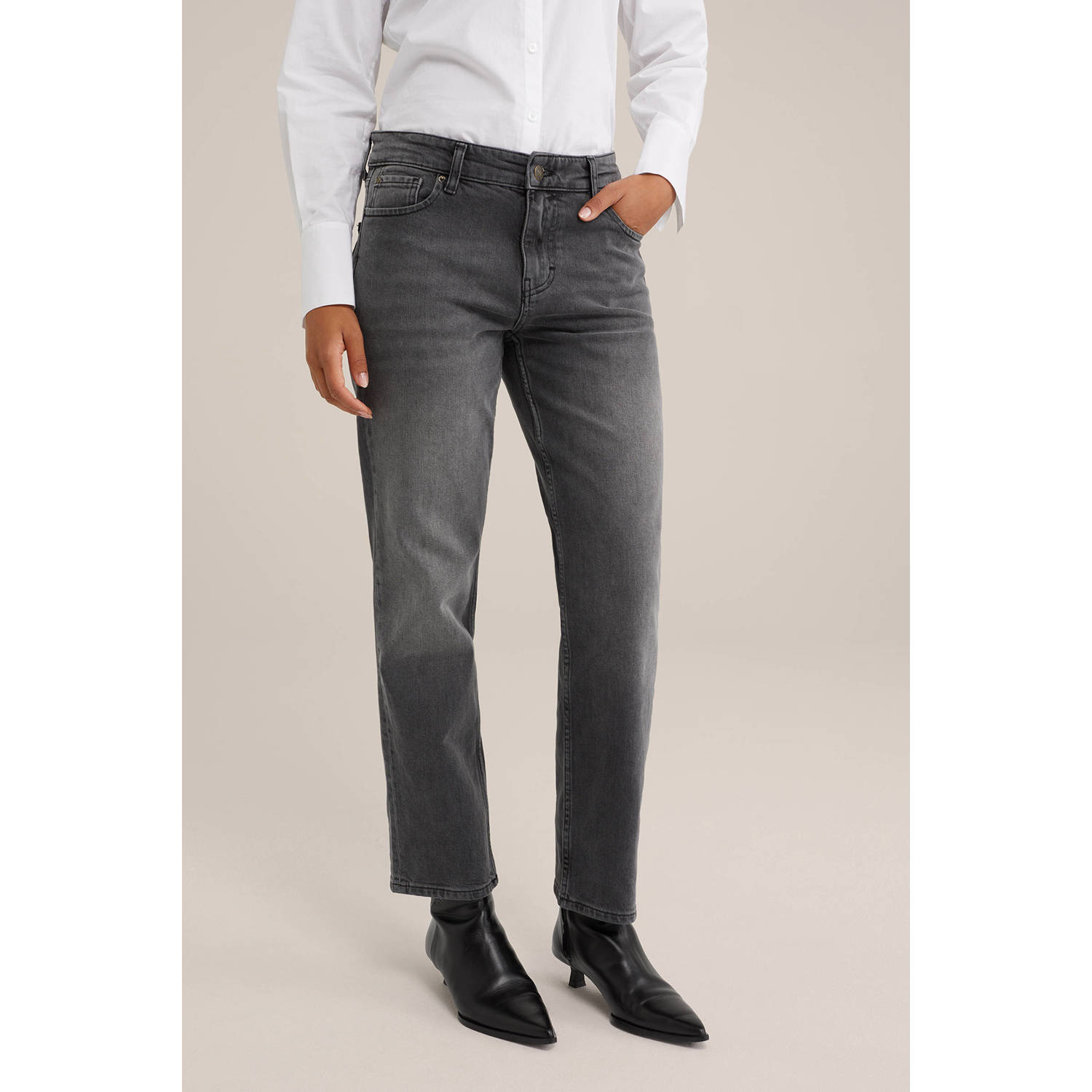 WE Fashion Blue Ridge straight leg jeans grey denim