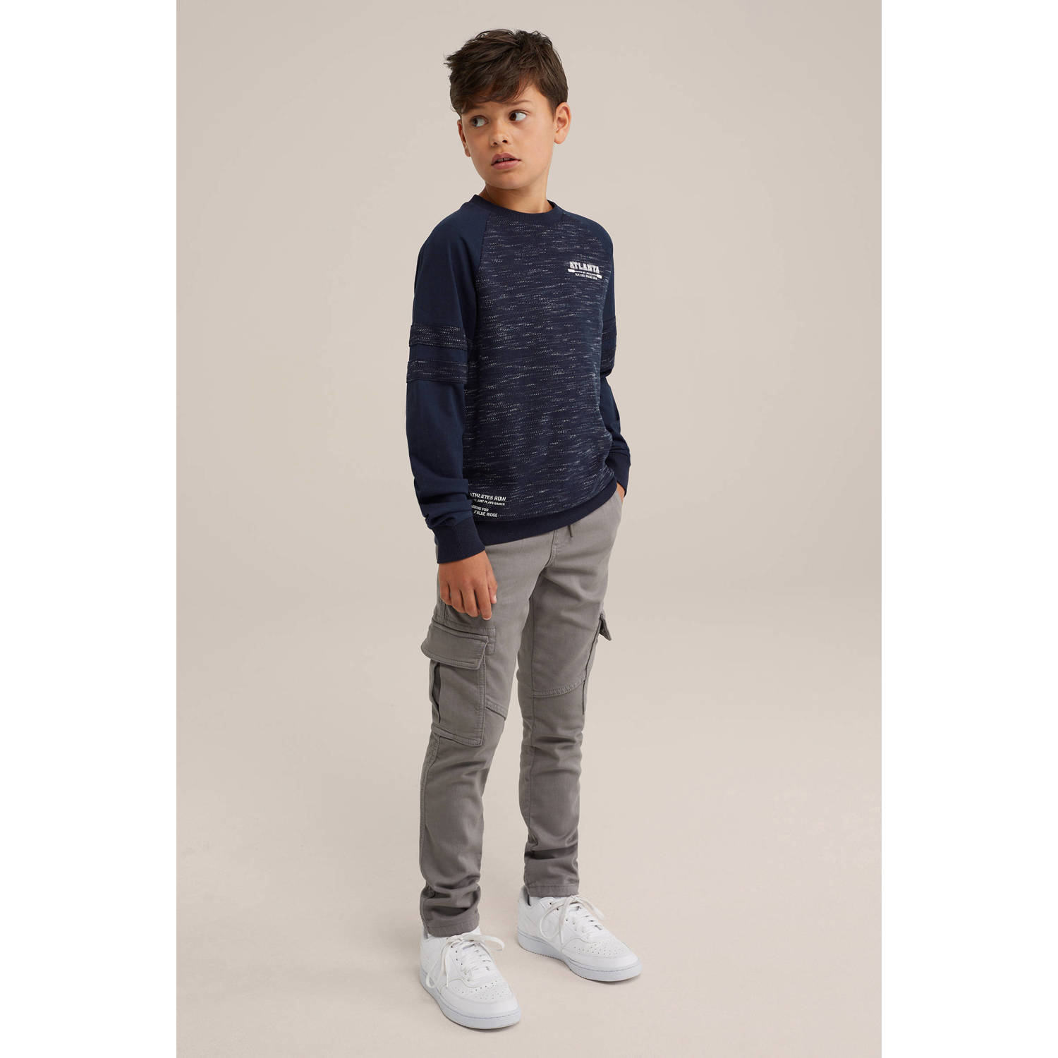 WE Fashion sweater donkerblauw