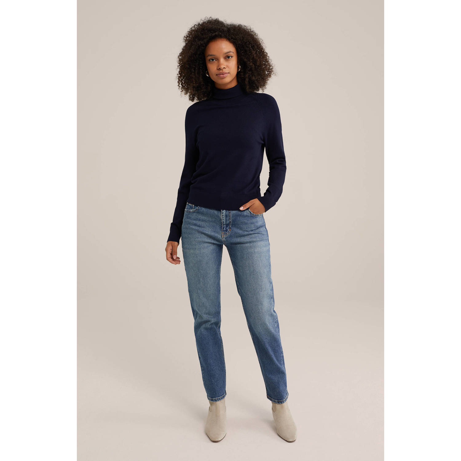 WE Fashion Blue Ridge straight leg jeans medium blue denim