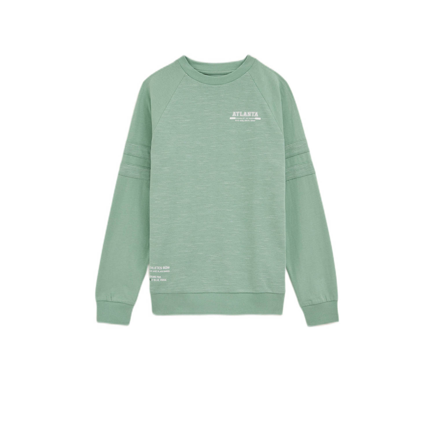 WE Fashion sweater lichtgroen Effen 146 152 | Sweater van