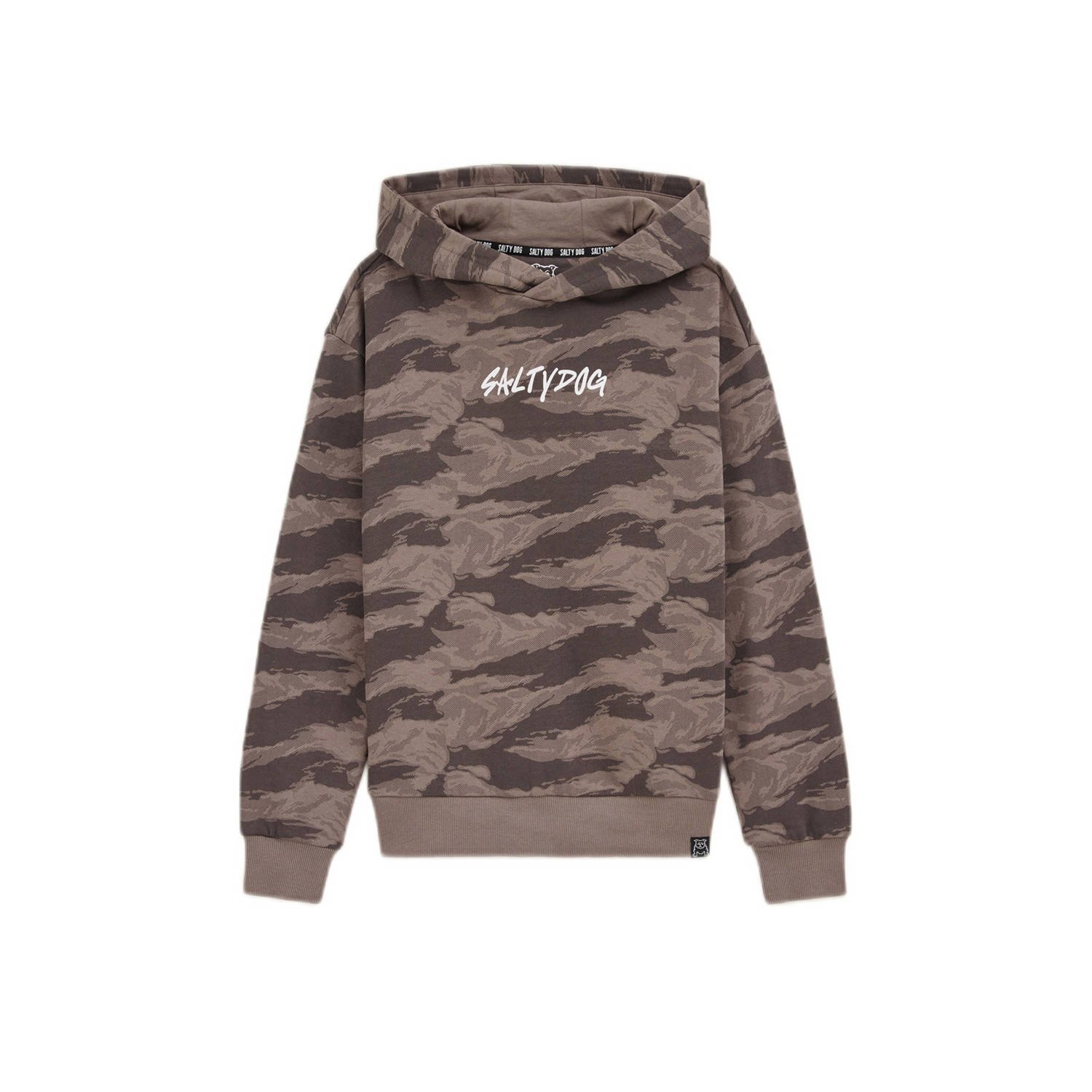 WE Fashion hoodie grijs Trui Jongens Sweat Capuchon All over print 122 128