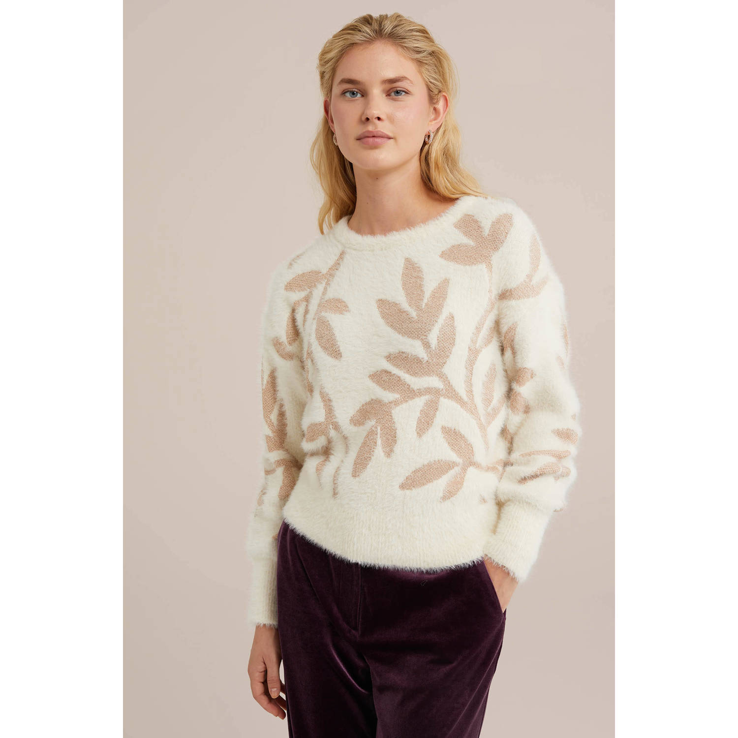 WE Fashion gebreide trui ecru