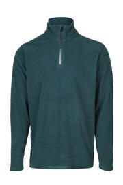 thumbnail: Groene heren Brunotti skipully Tenno van fleece met lange mouwen, opstaande kraag en halve rits