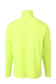 thumbnail: Gele heren Brunotti skipully Tenno van fleece met lange mouwen, opstaande kraag en halve rits