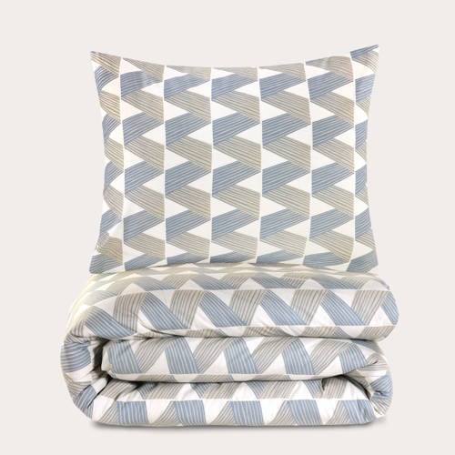 NOUS Living katoenen dekbedovertrek 1-persoons (140x220 cm) - Blauw