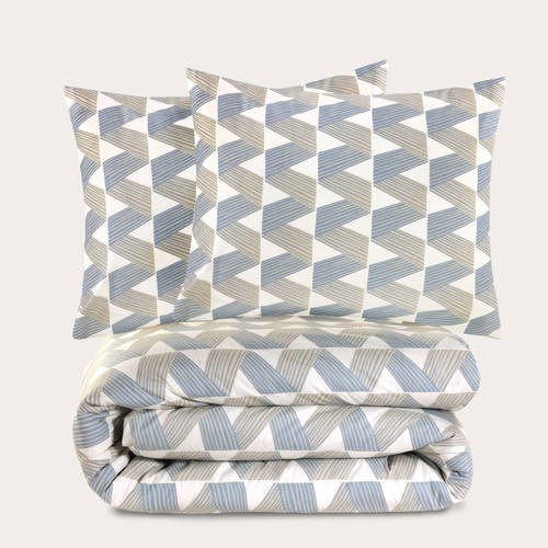 NOUS Living katoenen dekbedovertrek 2-persoons (200x220 cm) - Blauw