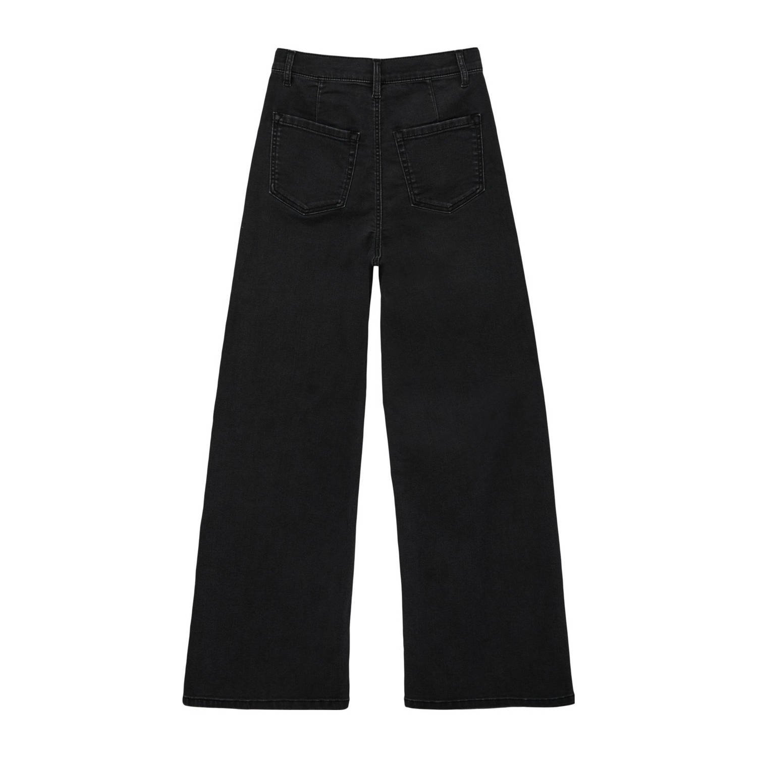 s.Oliver high waist wide leg jeans black denim REG