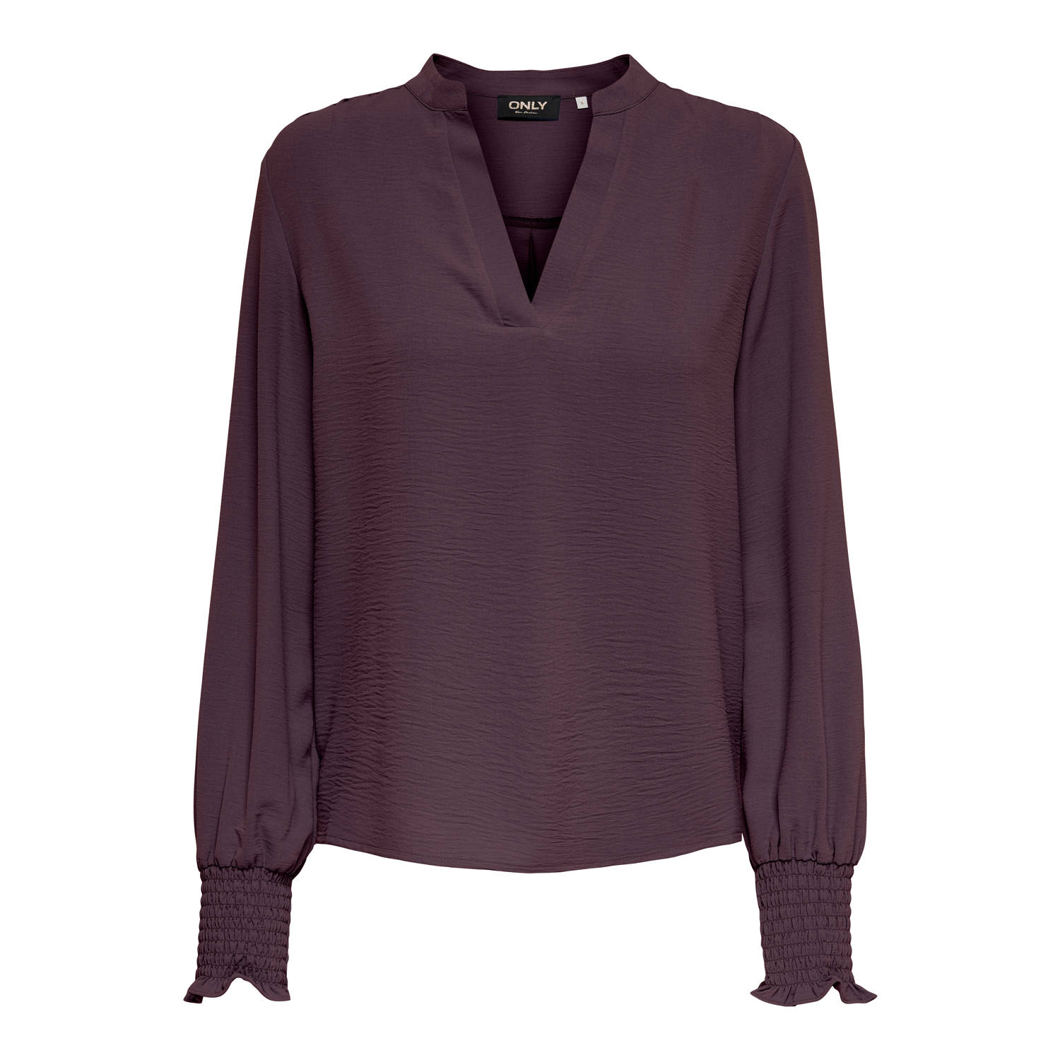 ONLY blousetop ONLMETTE donkkerrood